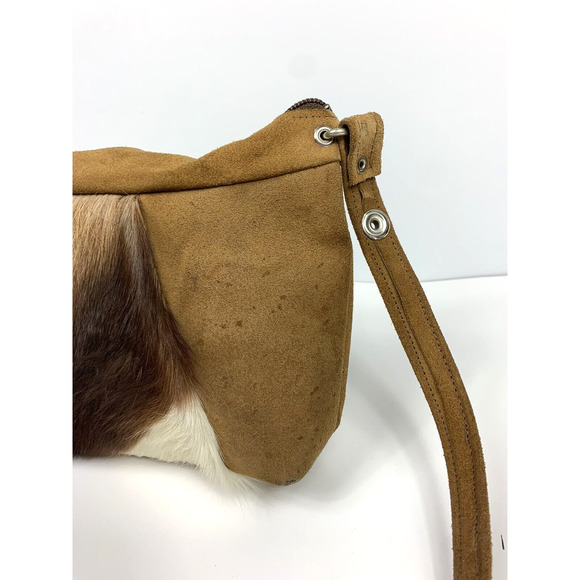 Vtg Handmade Suede Antelope Fur Purse handbag Festival Hippie Boho - Picture 8 of 12